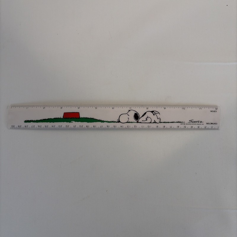 Vintage 1958 SNOOPY Ruler  12" plastic PEANUTS Schulz Hallmark Cards USA