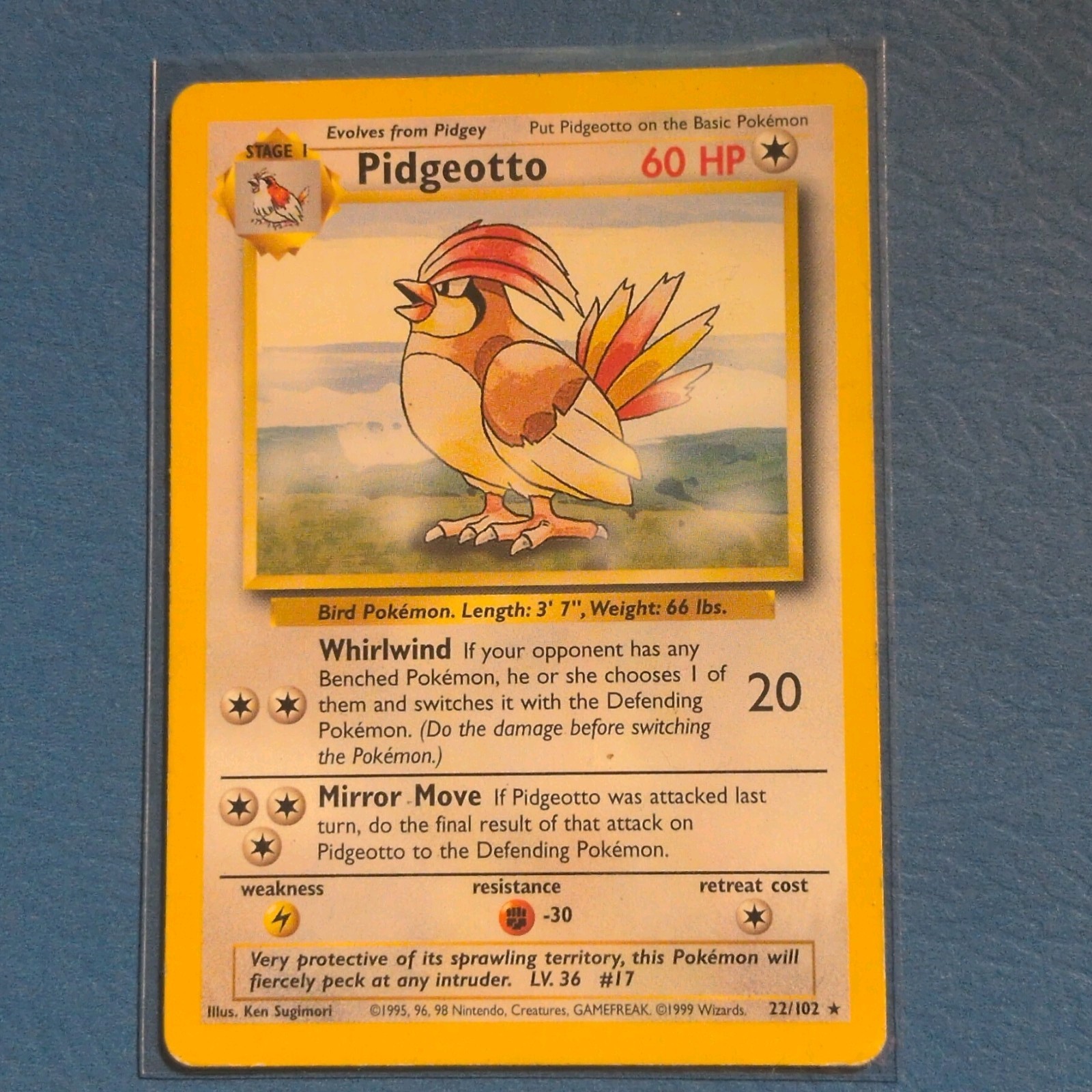Pidgeotto 22/102 - Base Set 1999 - Regular - Uncommon - Pokemon WOTC