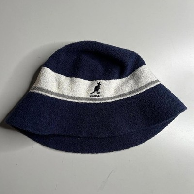Kangol Bermuda Stripe Bucket Hat Navy White Medium
