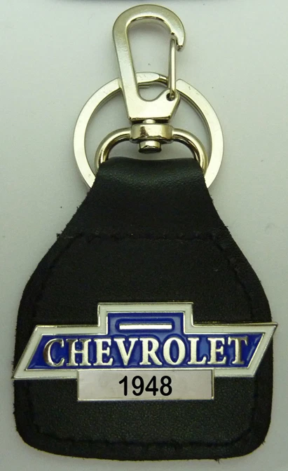 Bowtie genuine leather key fob, choice of years 1948 to 1979 C041002YF