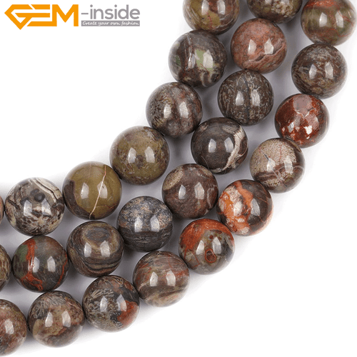 Rain Forest Onyx Agate 15" Strand Brown Natural Beads For Women's Jewellery - Picture 46 of 49