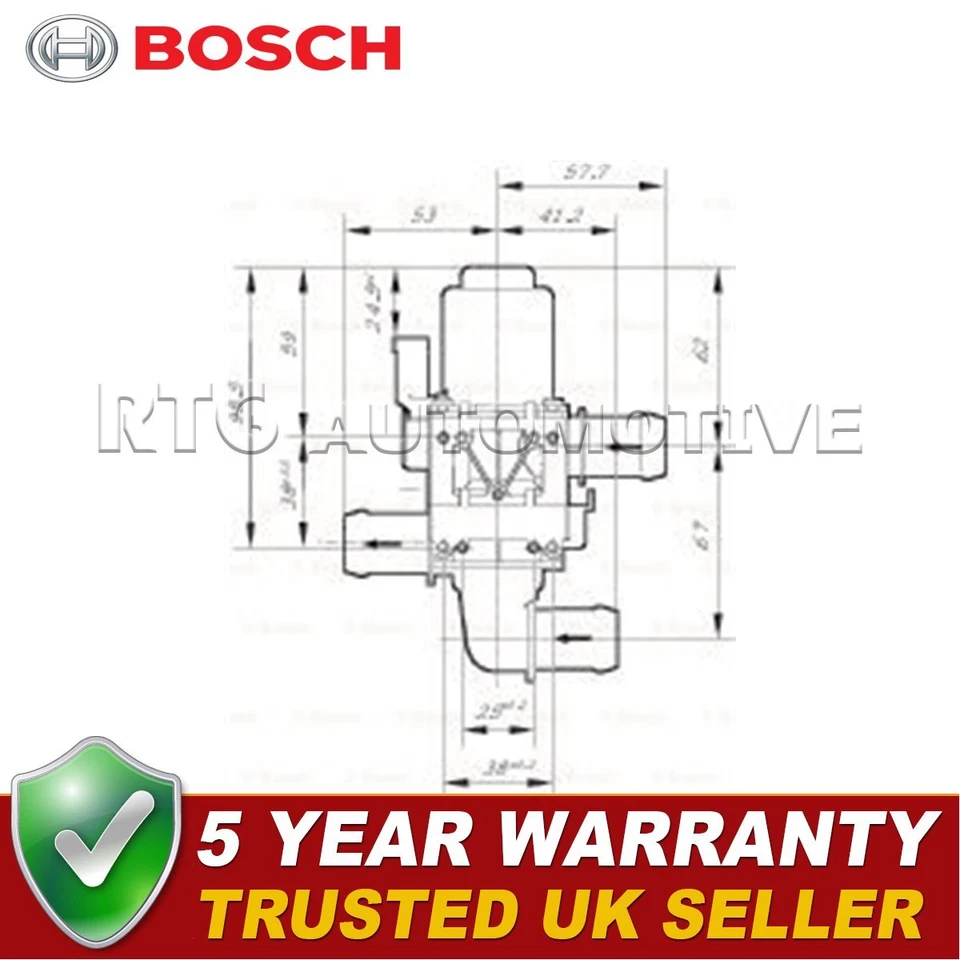 Bosch Coolant Control Valve Fits F-Pace XF XE Range Rover Velar Sport - Image 3 of 4