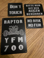 Quadschilder Raptor 700 660 350 Ersatz Schilder Yamaha YFM 700 R Walter-Gravuren