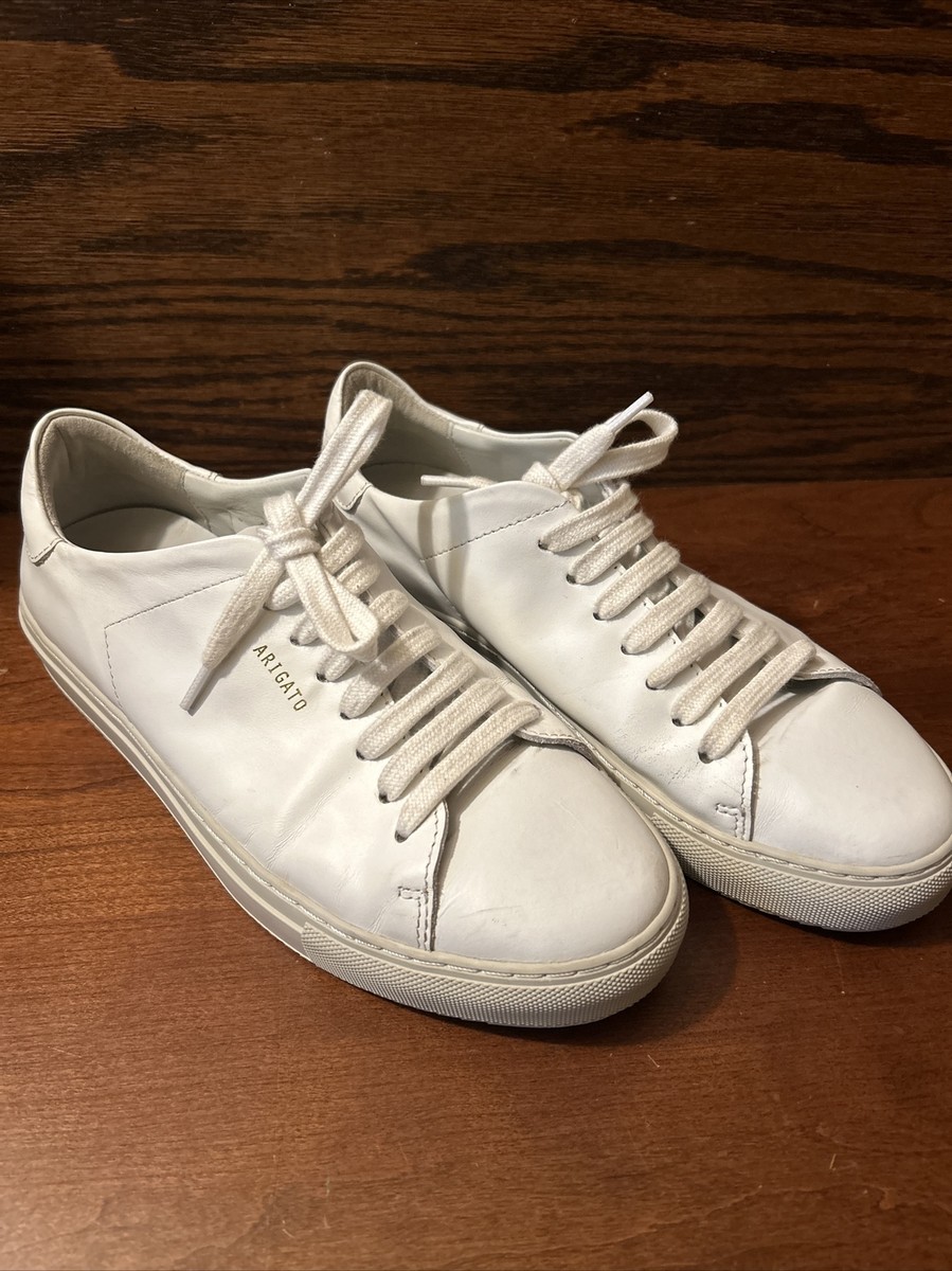 スニーカー AXEL ARIGATO Woman Sneakers White F1698003 BEIGE/BLACK WOMENS AXEL ARIGATO Lace Up LOW WHITE LEATHER SNEAKERS Size