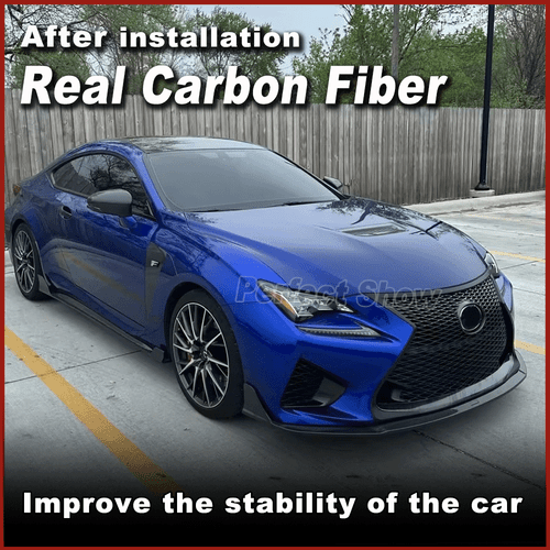 Fit For Lexus RC F Coupe 2015-2018 REAL Carbon Fiber Front Bumper Lip Spoiler - Bild 2 von 11