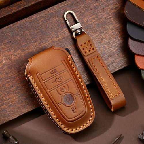 Funda protectora de cuero con llave remota de 5 botones bolsa para accesorios Ford F-150 - Imagen 4 de 13