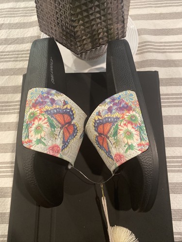 Johnny Was ""Holly"" Toboganes junto a la piscina - Nuevo con etiqueta/bolso de almacenamiento - Para mujer Talla 6,0 - Imagen 6 de 12