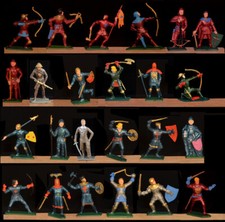 Starlux Knights - Set of 23 Knights in 23 poses - 60mm Painted - colors vary