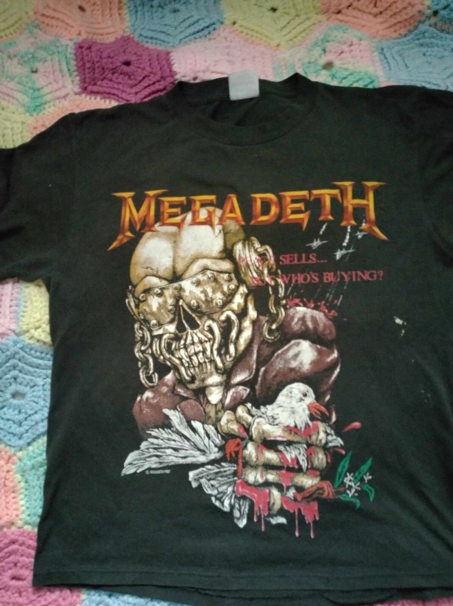 Mega Death Wake-Up Dead Tour 1987s Tee VTG 80S L MEGADETH 1987