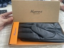 Harrms Black Leather Gloves