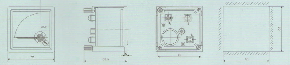 1 PC 72*72mm Voltage Panel meter directly Connect  AC 0-300V Analogue voltmeter - Image 3 of 3