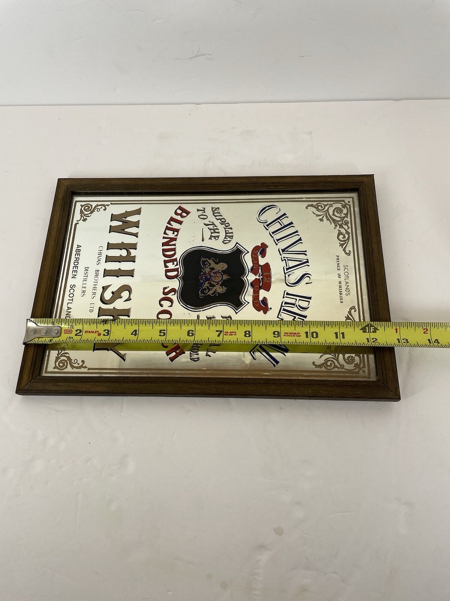 Vintage Chivas Regal Scotch Whisky Pub Bar Mirror Sign in