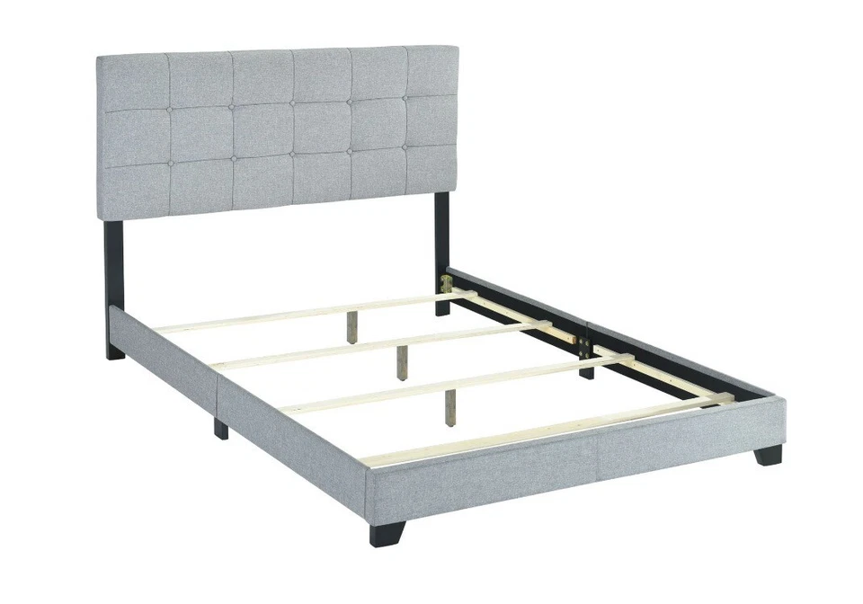 Cama queen size Crown Mark Florence painel cinza - Imagem 2 de 2