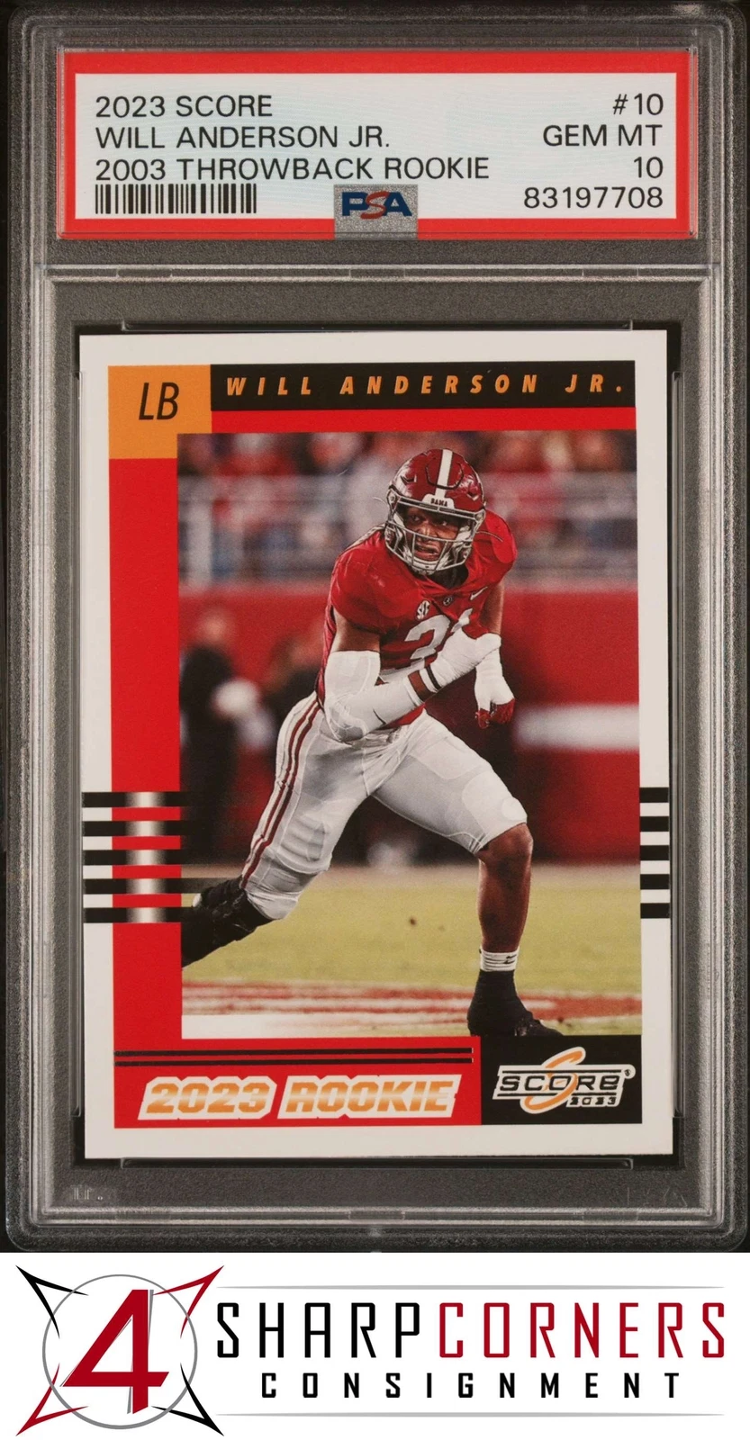 Will Anderson Panini Score 2003 Throwback Rookie #10 Base