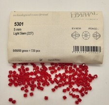 Factory Pack Swarovski Crystal Light Siam 5mm Bicone 5301 Beads; 720pc; Red