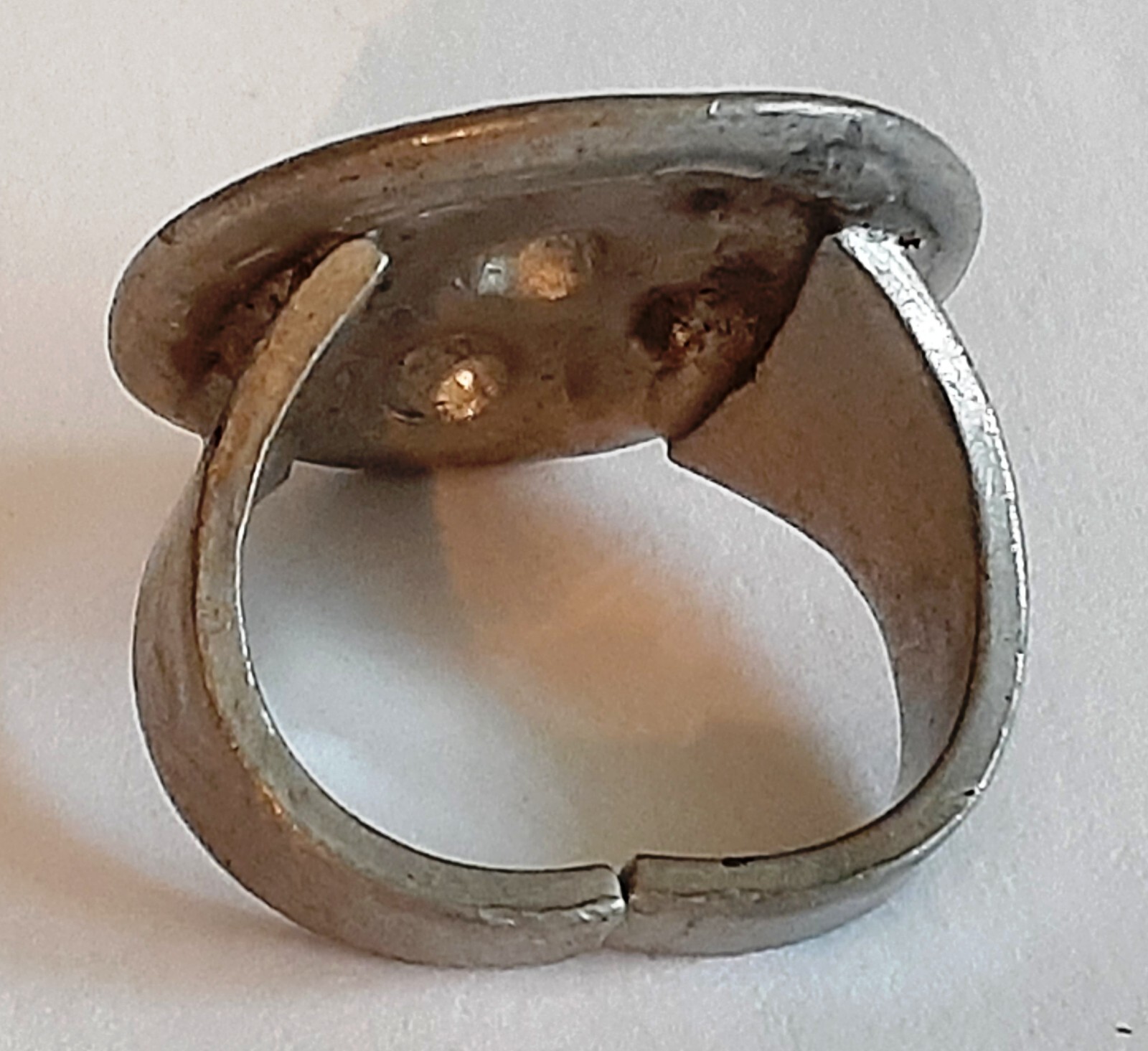 Bague Vintage Jorgen Jensen Denmark En Pewter Bleu - Style MCM Rétro - Occasion