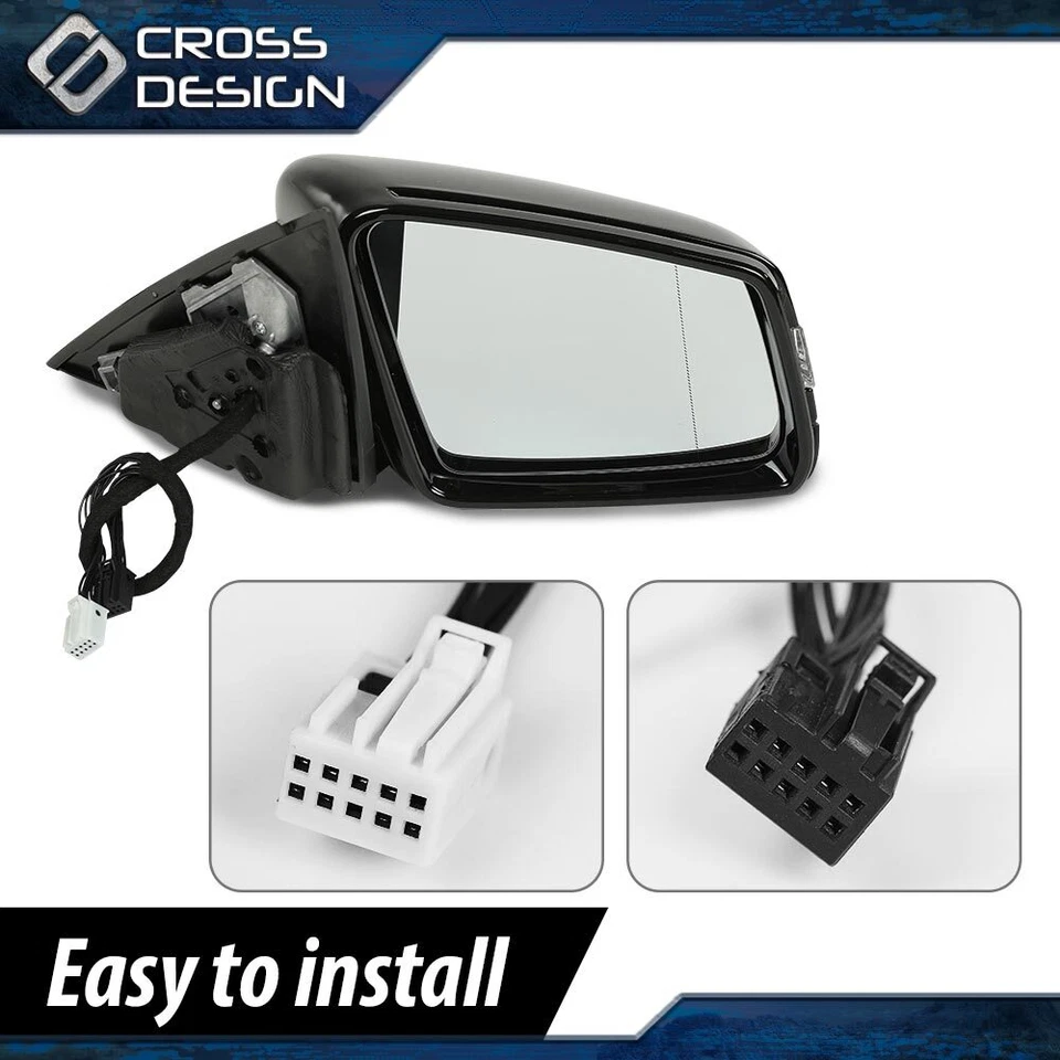 Пара боковых зеркал заднего вида подходит для Mercedes C300 Benz C-класса W204 C200 C180 - Изображение 3 из 4