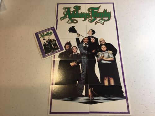 1991 Topps ADDAMS FAMILY MOVIE cartes à collectionner - onze autocollants puzzle ensemble complet - Photo 1/5