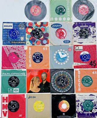 Vintage 7 Zoll Singles Kollektion 19 verschiedene 1960er Hits