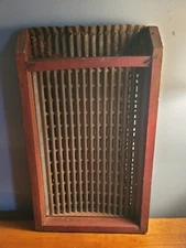 Antique SEED SORTER Separator Red Wood/Metal Vintage/Primitive Farm Americana