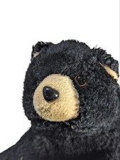 FAIRWAY Black Bear Vintage 7in Plush Stuffed Animal Toy Made in Korea