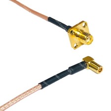 RG316 SMA FEMALE FLANGE to SMB MALE ANGLE RF Cable Rapid-SHIP LOT