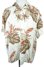 Vintage Paradise Found Hawaiian Shirt Rayon Men Size Large Made in USA