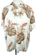 Vintage Paradise Found Hawaiian Shirt Rayon Men Size Large Made in USA