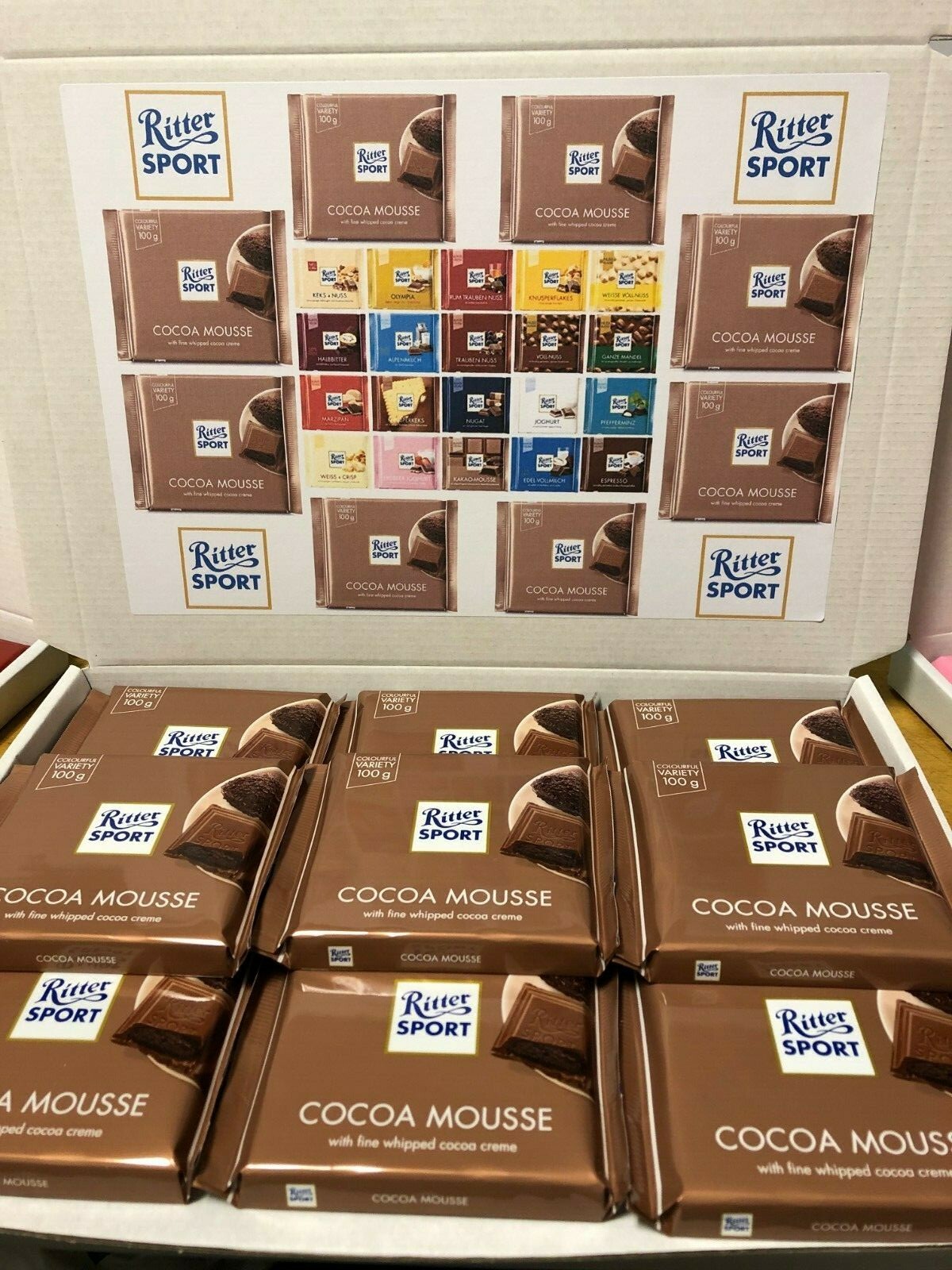 Ritter Sport Gift Box Hamper Valentine Chocolate Assorted Fathers Day