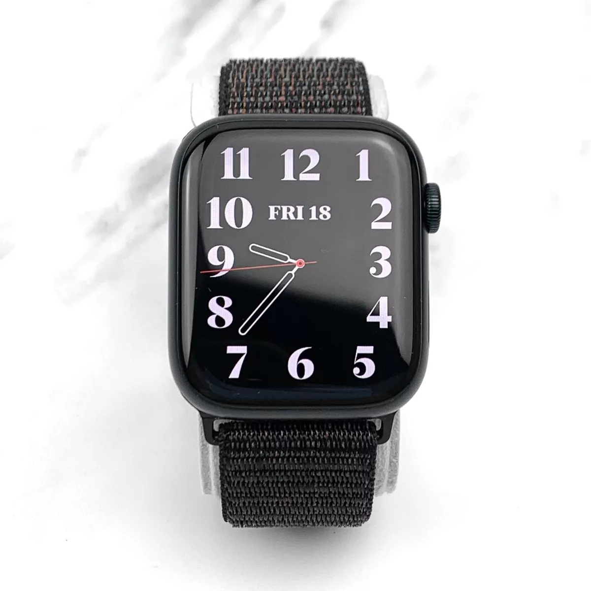 Apple Watch Series 7 41mm Midnight Aluminum Case with Black Nylon