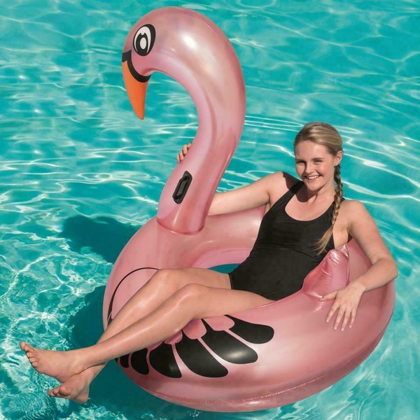 Schwimmring Flamingo / Schwan Aufblasbar Schwimmreifen 165 X 117 Bestway 36124-image