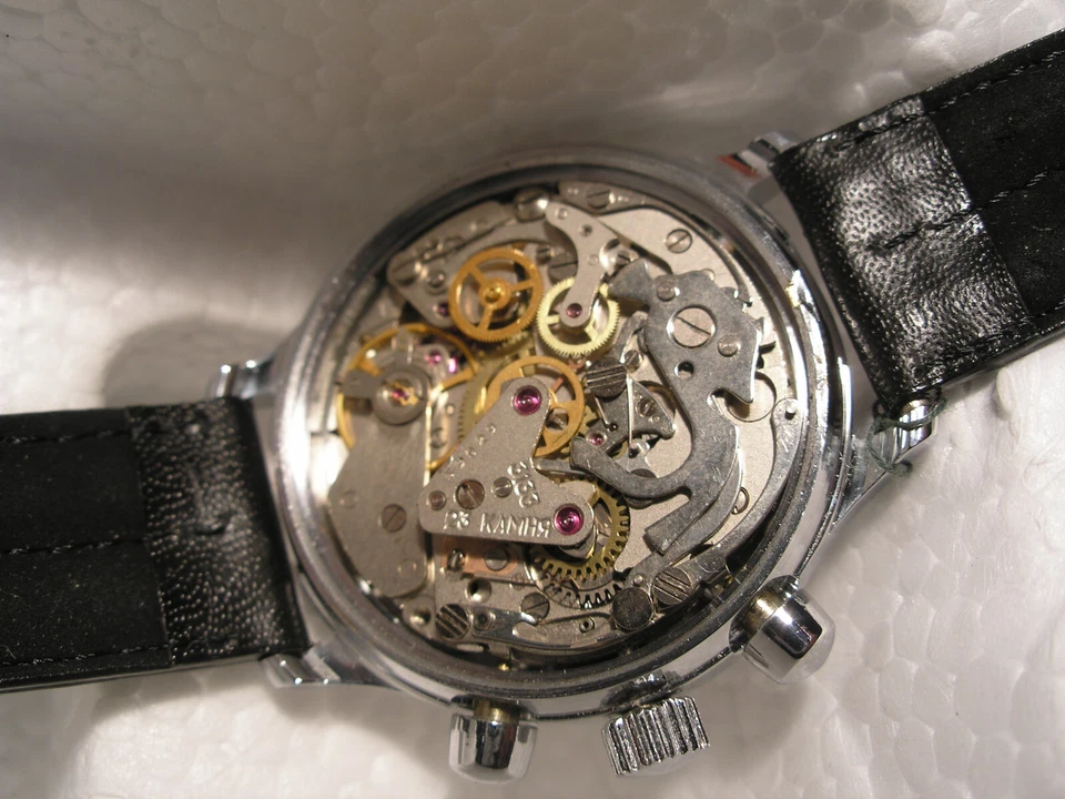 Poljot Chronograph Tachymeter Gehäuse silber Kal. 3133 - Sammleruhr neuwertig - Bild 4 von 4