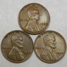 1939-P 1939-D 1939-S Lincoln Wheat Cent Set (Lot#3)