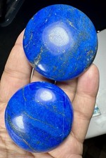 780Ct 2 Large Lapis Lazuli Healing Stones – 54mm & 50mm -Deep Blue Natural Stone