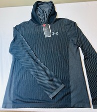 Under Armour Boys Pullover Hoodie Black With Texture Pattern Youth XL