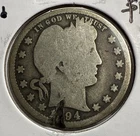 1894-O Barber Quarter 25C Silver U.S. Coin - Holed