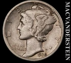 1935-S Silver Mercury Dime - Scarce  Better Date  No Reserve  #L7250