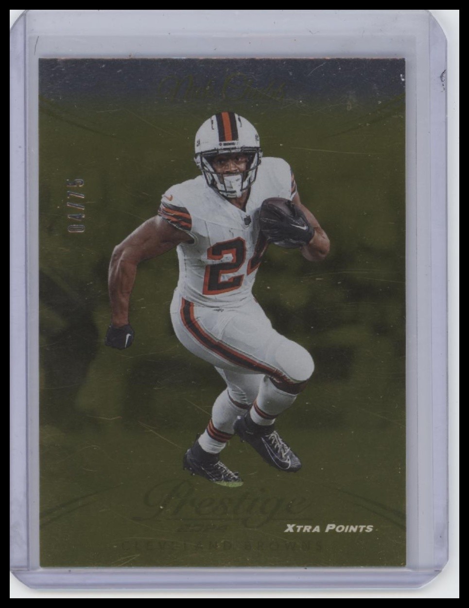 Nick Chubb Gold Xtra Points Prestige 2024 #67 #/75