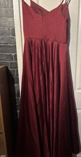 Burgundy Red Ball Gown Dress Elegant Evening Prom, Size 8