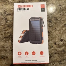 Solar Charger 20000mAh Portable Solar Power Bank Built-in Flashlight Waterproof