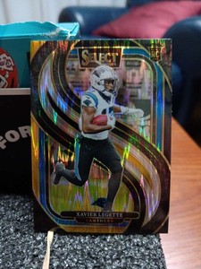 2024 Panini Select - Premier Level Xavier Legette #101 Green & Yellow Shock...