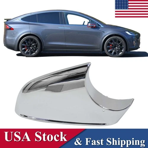 For Tesla Model X 2016-2021 Right Front Rearview Mirror Lower Bottom Cap Chrome