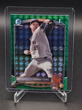 2025 Bowman Jonah Tong Chrome Green Geometric Refractor 1st Prospect /99