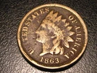 1863 Copper Nickel Indian Head Cent Dark #2