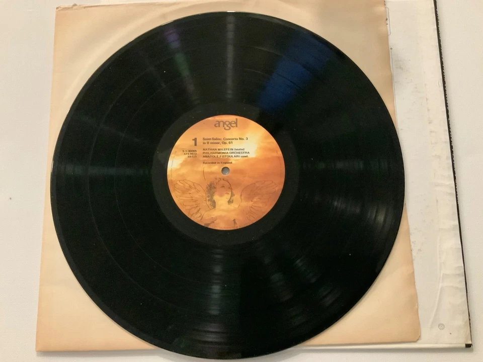 NATHAN MILSTEIN violin - SAINT-SAENS Concerto #3 & CHAUSSON - ANGEL ST LP NM - Image 3 of 4