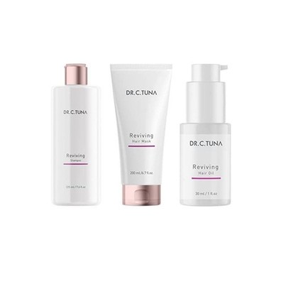 FARMASi Dr C Tuna Reviving Shampoo 7.6oz, Mask 6.7oz & Hair Oil 1oz w/ Capixyl