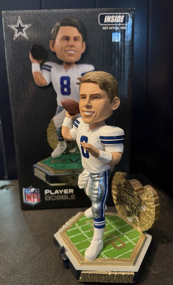 Troy Aikman Dallas Cowboys NFL Super Bowl XXVII MVP Bobblehead #/223 Nuevo en caja 🏈 Foto 4 de 4