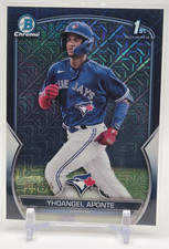 YHOANGEL APONTE SP /175 BLUE MOJO 2023 BOWMAN CHROME REFRACTOR BCP110 BLUE JAYS