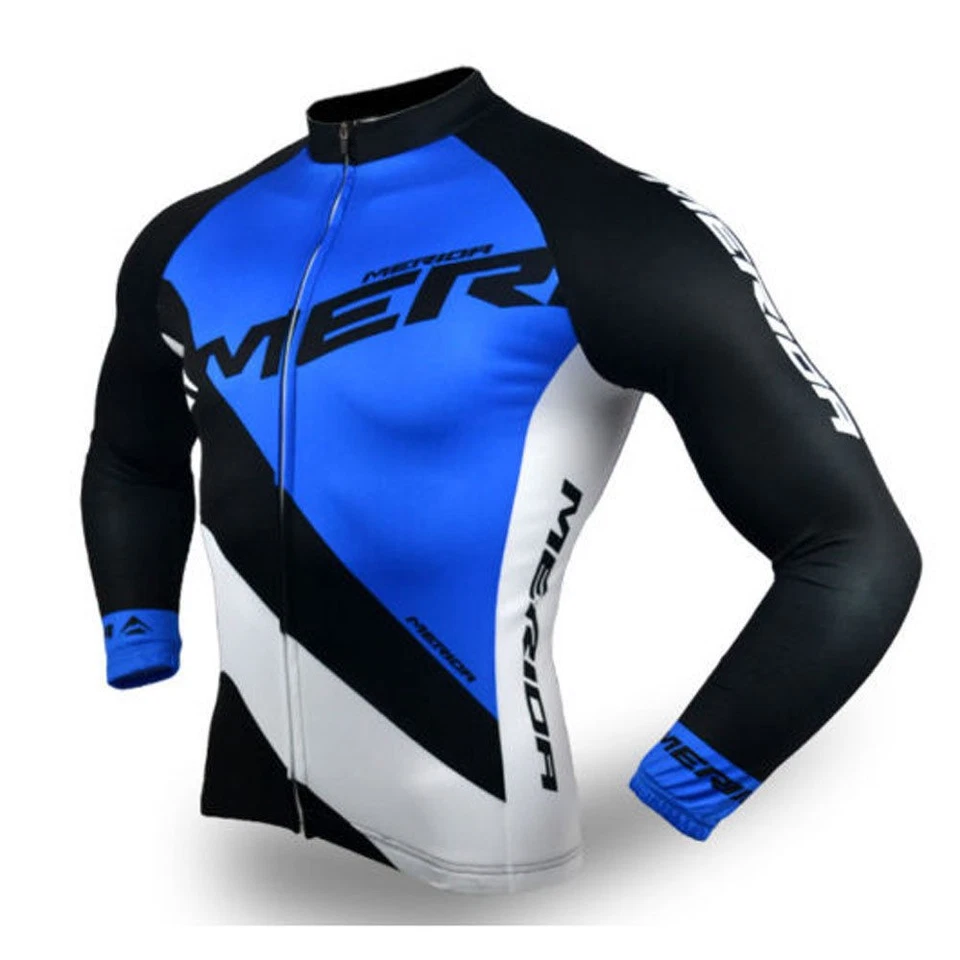 Merida Herren Winter Radtrikot Thermo Fleece Fahrradtrikot Shirt Langarm S-5XL - Bild 3 von 4