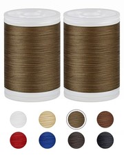 2 Pack 330 Yards Khaki Extra Strong Bonded Nylon Upholstery Thread Leather Denim